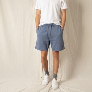 Hollister Slate Blue Men's Athletic Drawstring Shorts EUC Size M